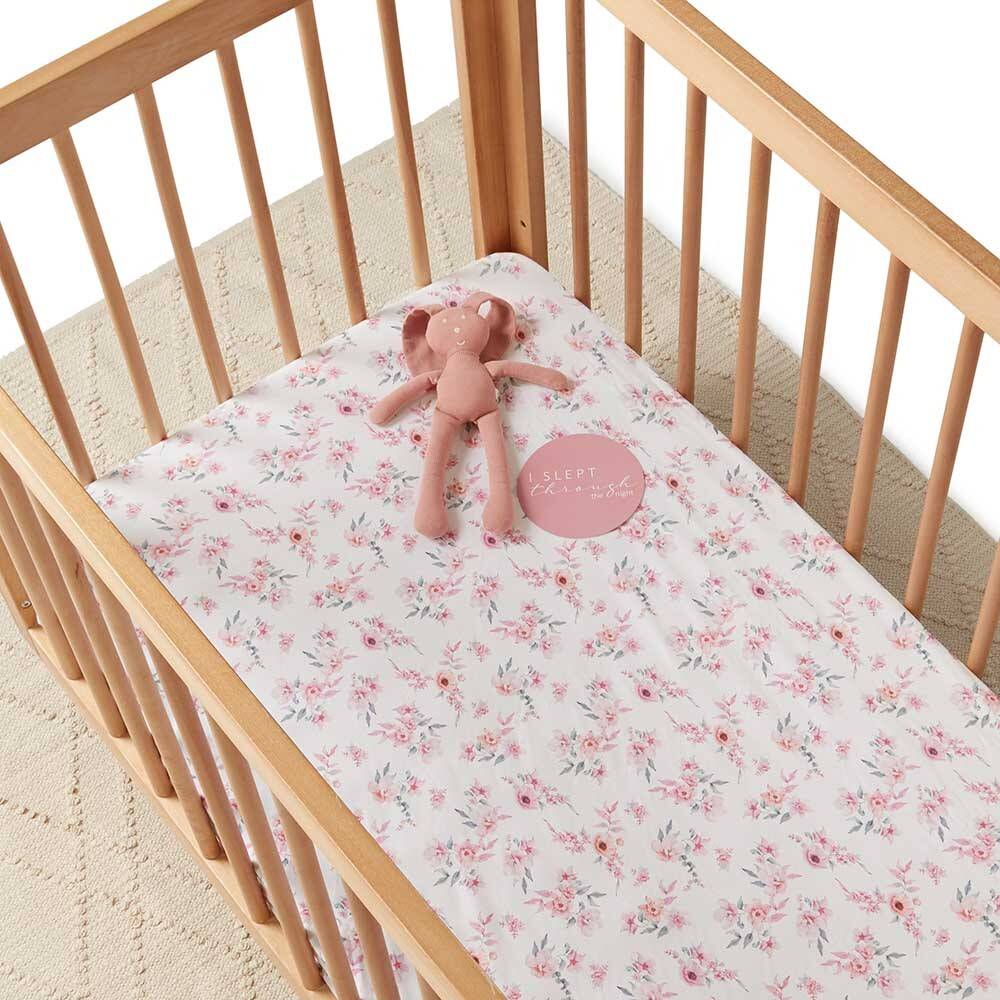 Snuggle Hunny Fitted Cot Sheet - Camille