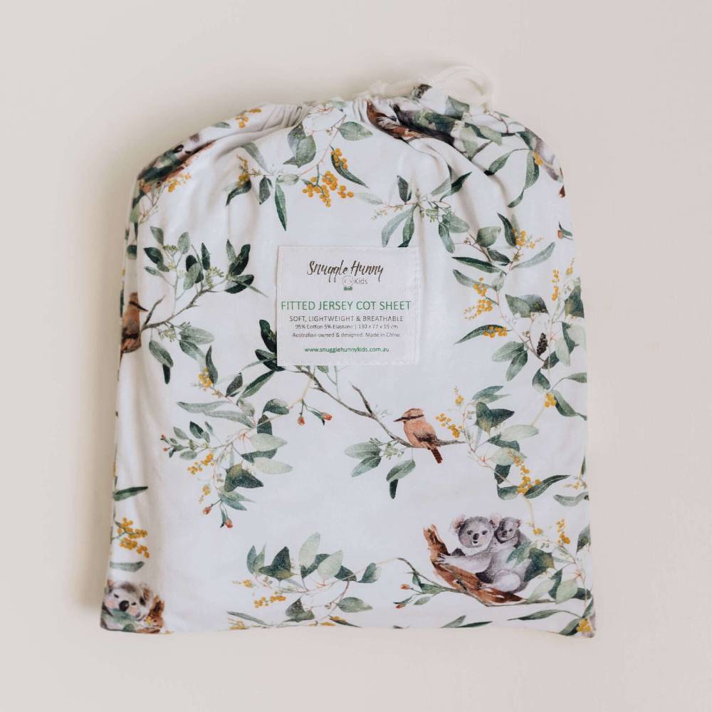 Fitted Cot Sheet - Eucalypt