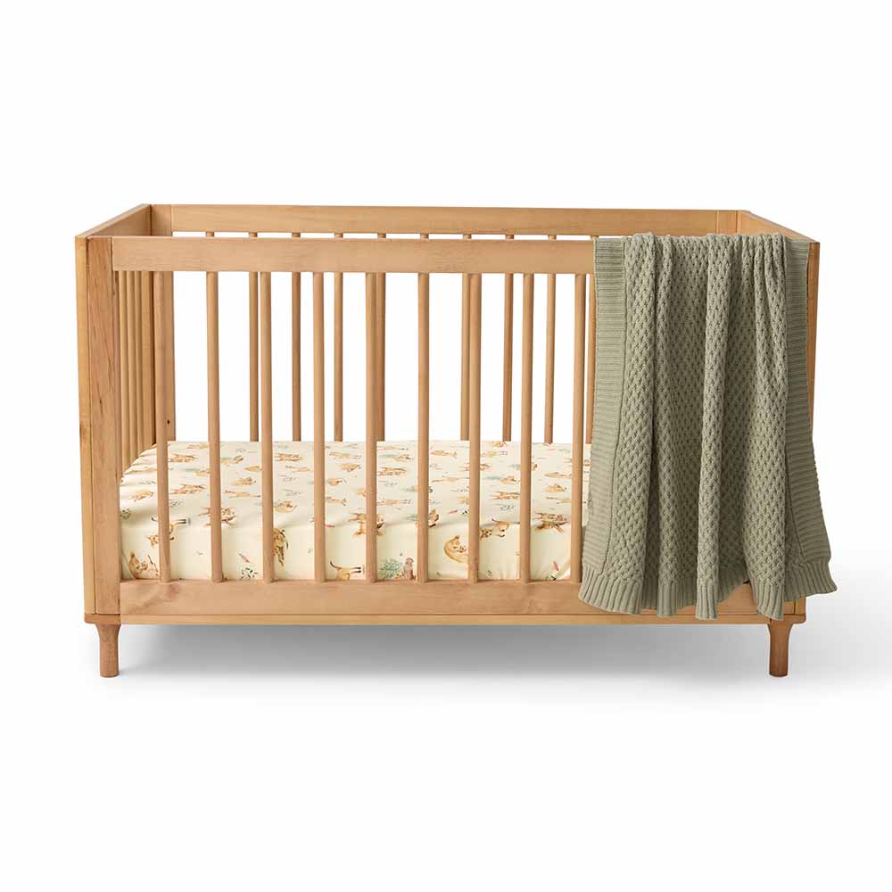 Snuggle Hunny Fitted Cot Sheet - Kanga