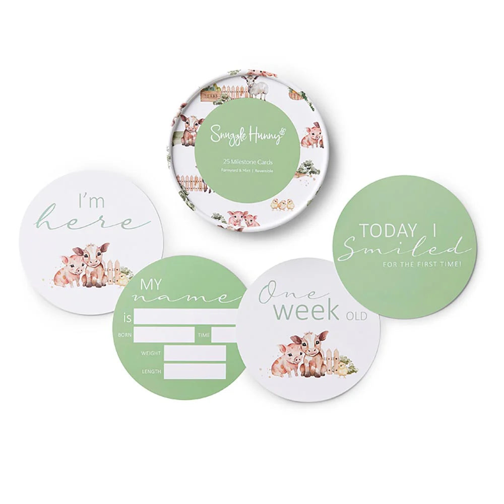 Reversible Milestone Cards - Farm & Mint