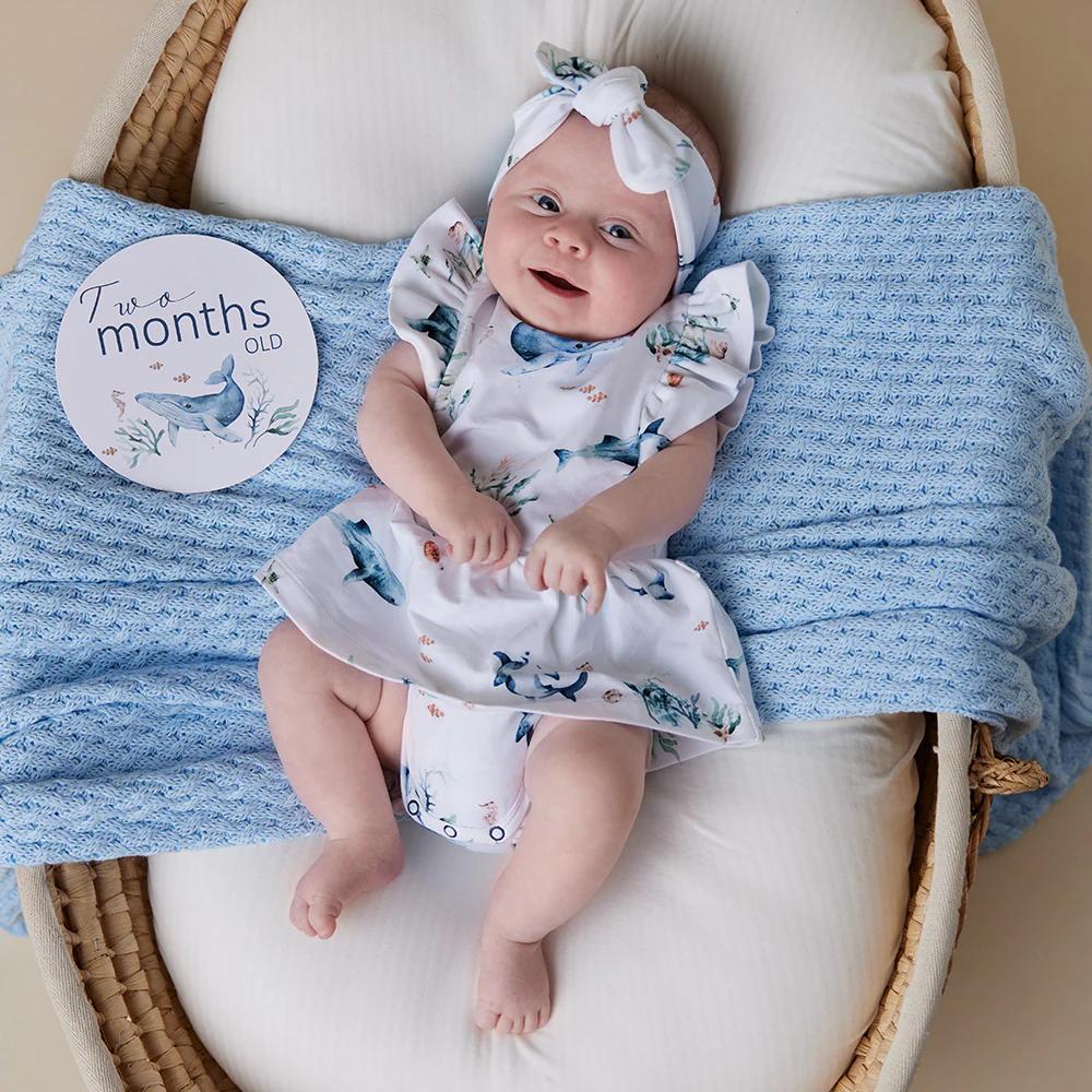 Reversible Milestone Cards - Ocean & Indigo