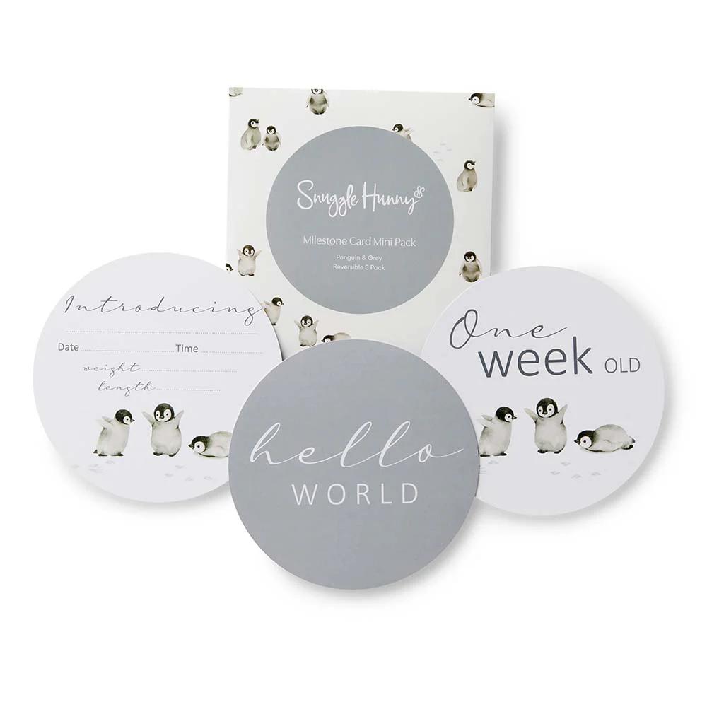 Reversible Milestone Cards Mini 3pk - Penguin
