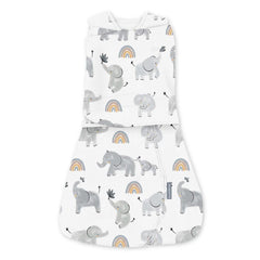 1.0 tog Arms Free Convertible Swaddle - Happy Elephant