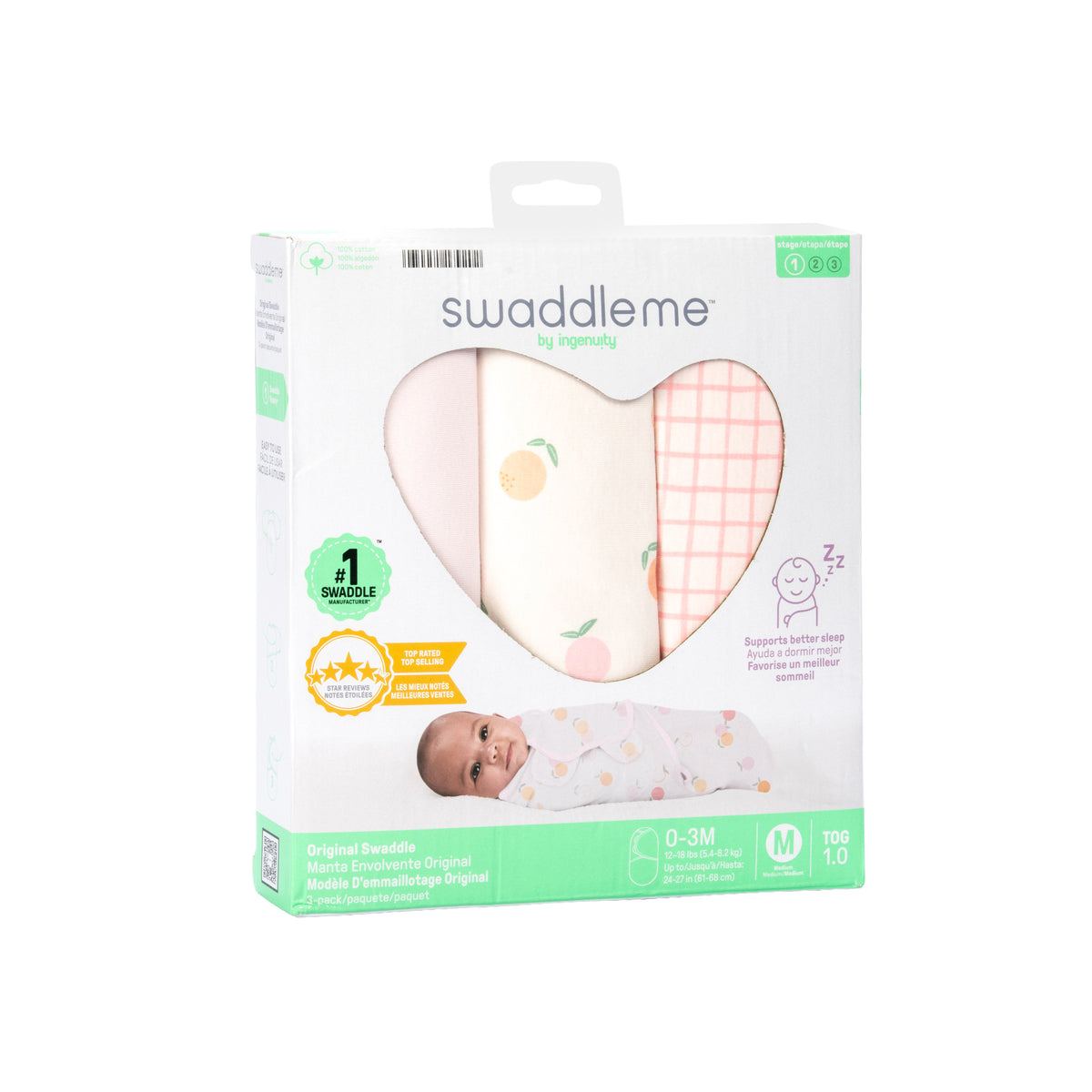 SwaddleMe Original 3pk - Pink Orchard