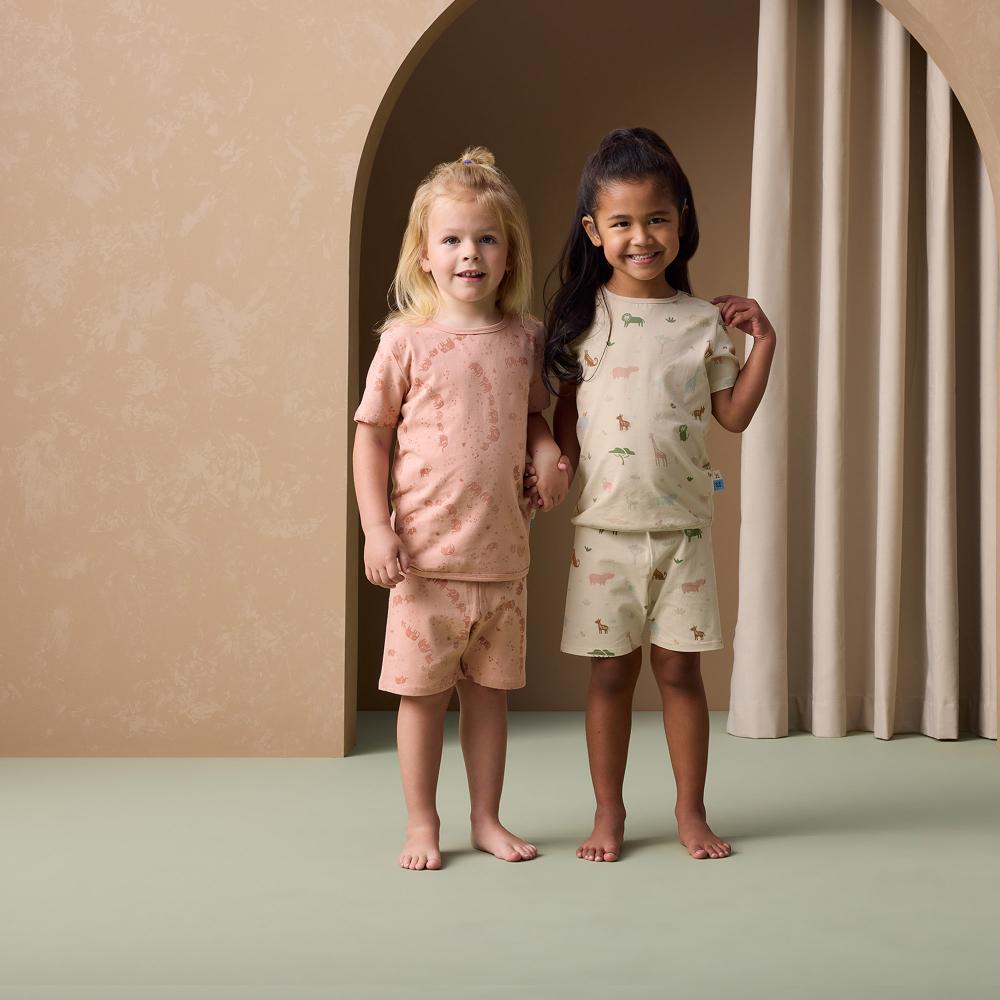 0.2 tog Cotton Short Sleeve Pyjamas - Elephant Parade