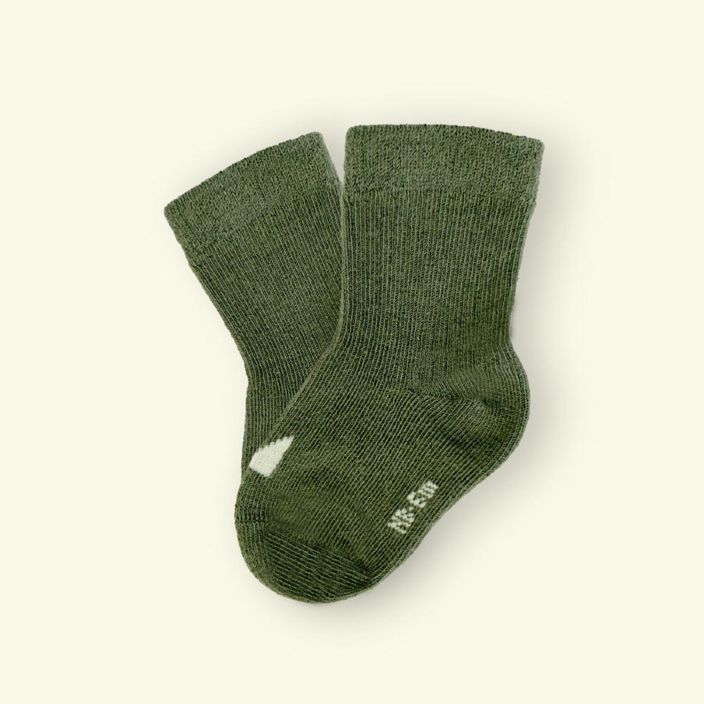 Organic Cotton Baby Socks - Sage