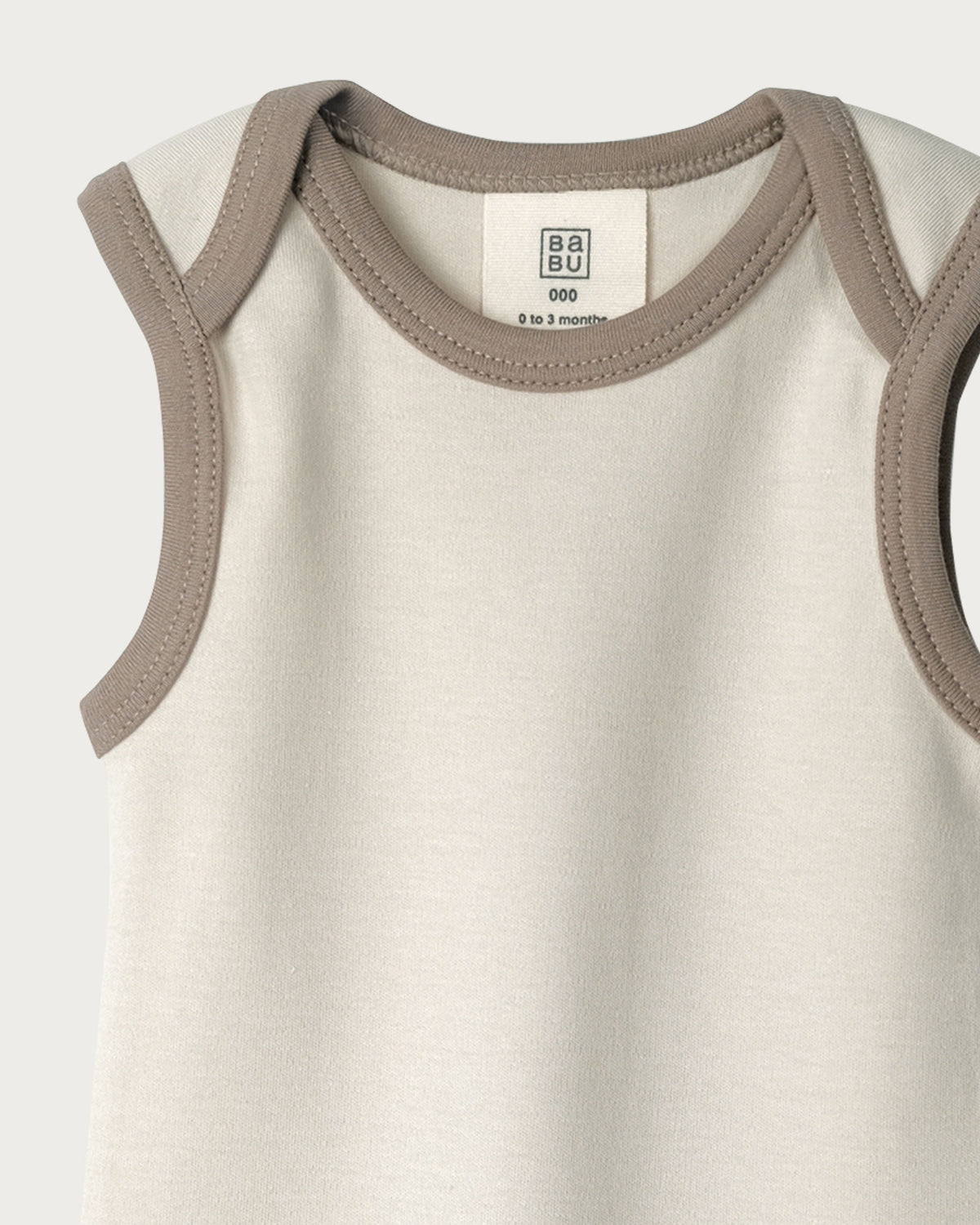 Cotton Singlet Bodysuit - Oat Contrast