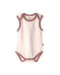 Cotton Singlet Bodysuit - Petal Contrast