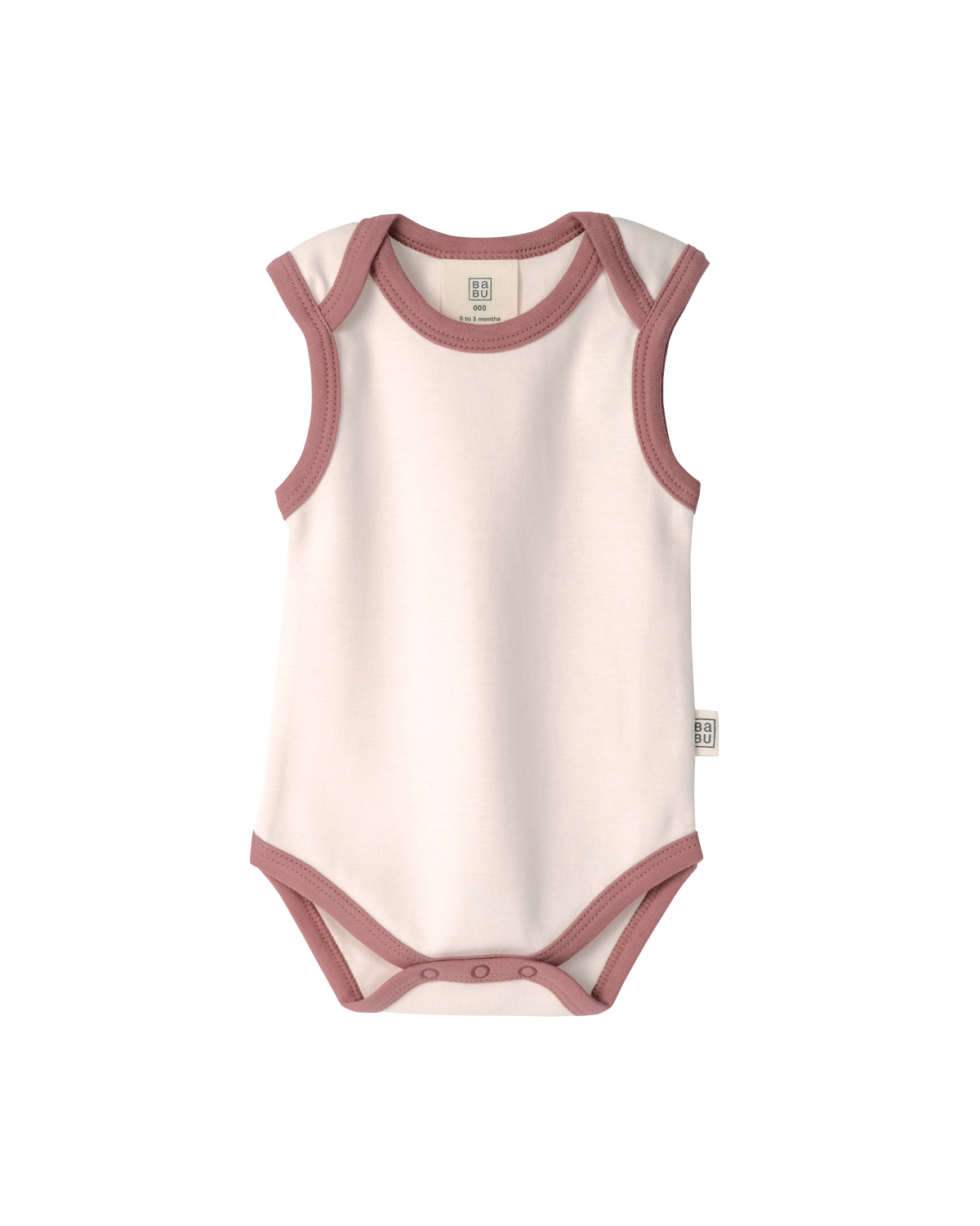 Cotton Singlet Bodysuit - Petal Contrast