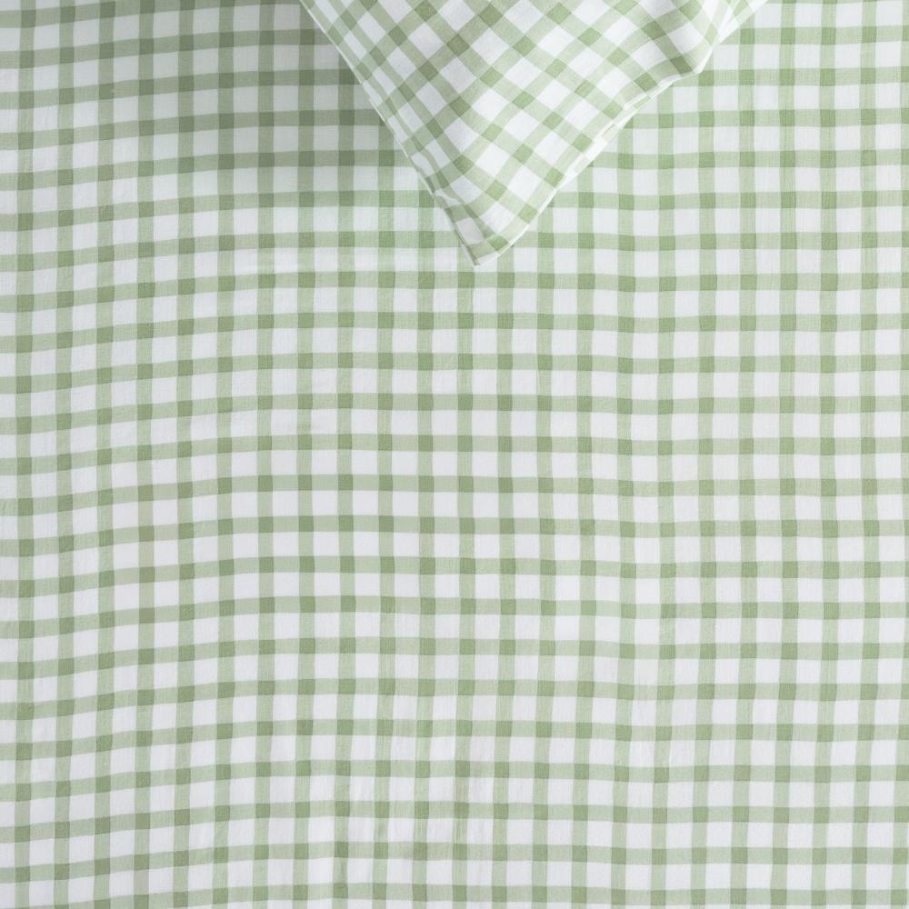 Cotton Cot Fitted Sheet - Charlie - Sage
