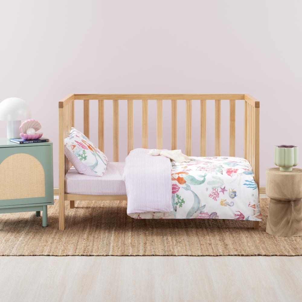 Cotton Cot Duvet Cover - Mermaid Splash