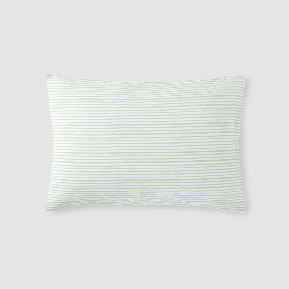 Toddler Pillowcase - Scribble Stripe Green