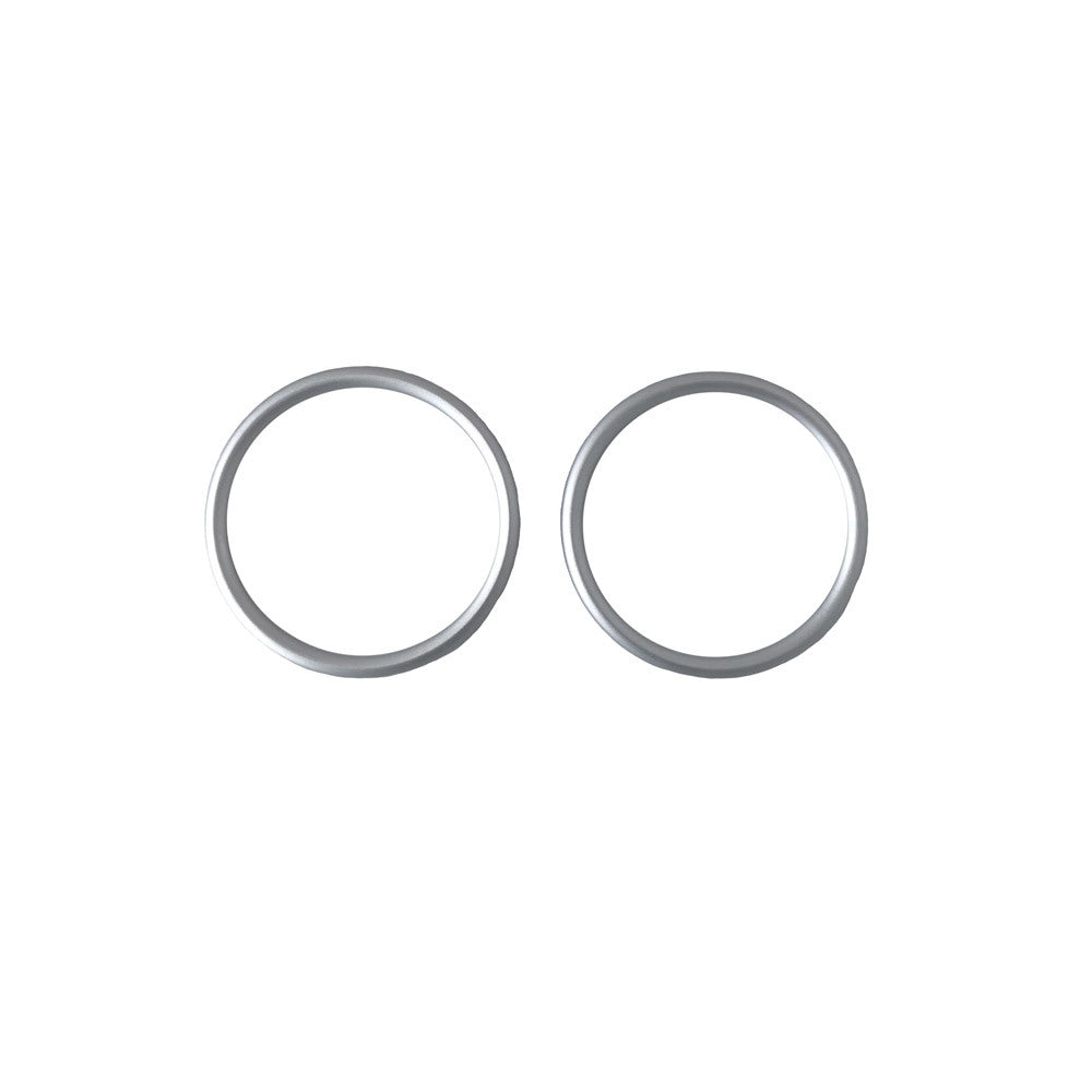 Two Silver rings on a white background