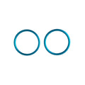 Two Aqua sling rings on a white background