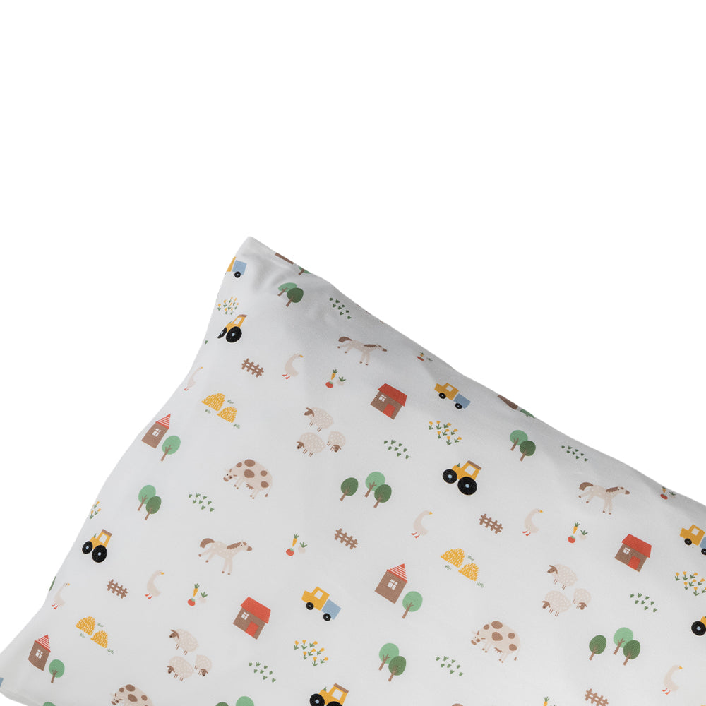 Organic Cotton Pillowcase - Farmyard