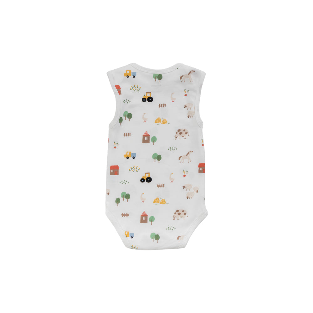 Organic Cotton Singletsuit - Farmyard