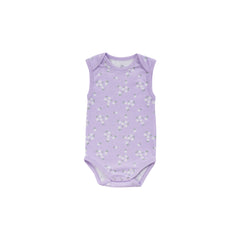 Organic Cotton Singletsuit - Lilac Daisy