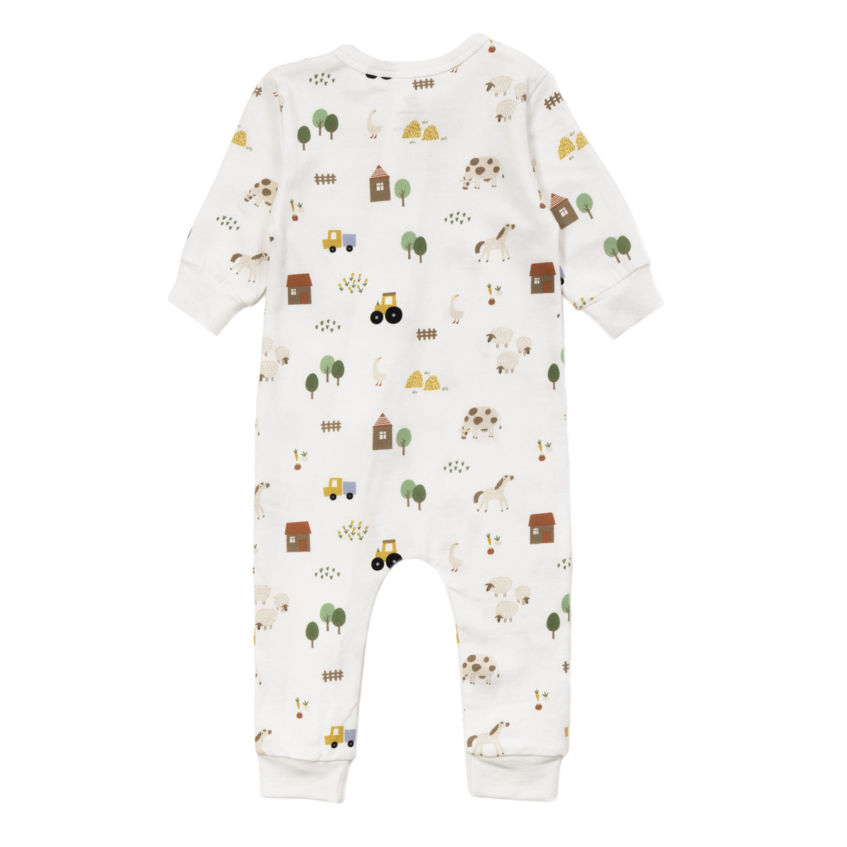 Organic Cotton Zipsuit - Farmyard