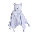 Bear-shaped cotton muslin comforter with a soft texture on a white background