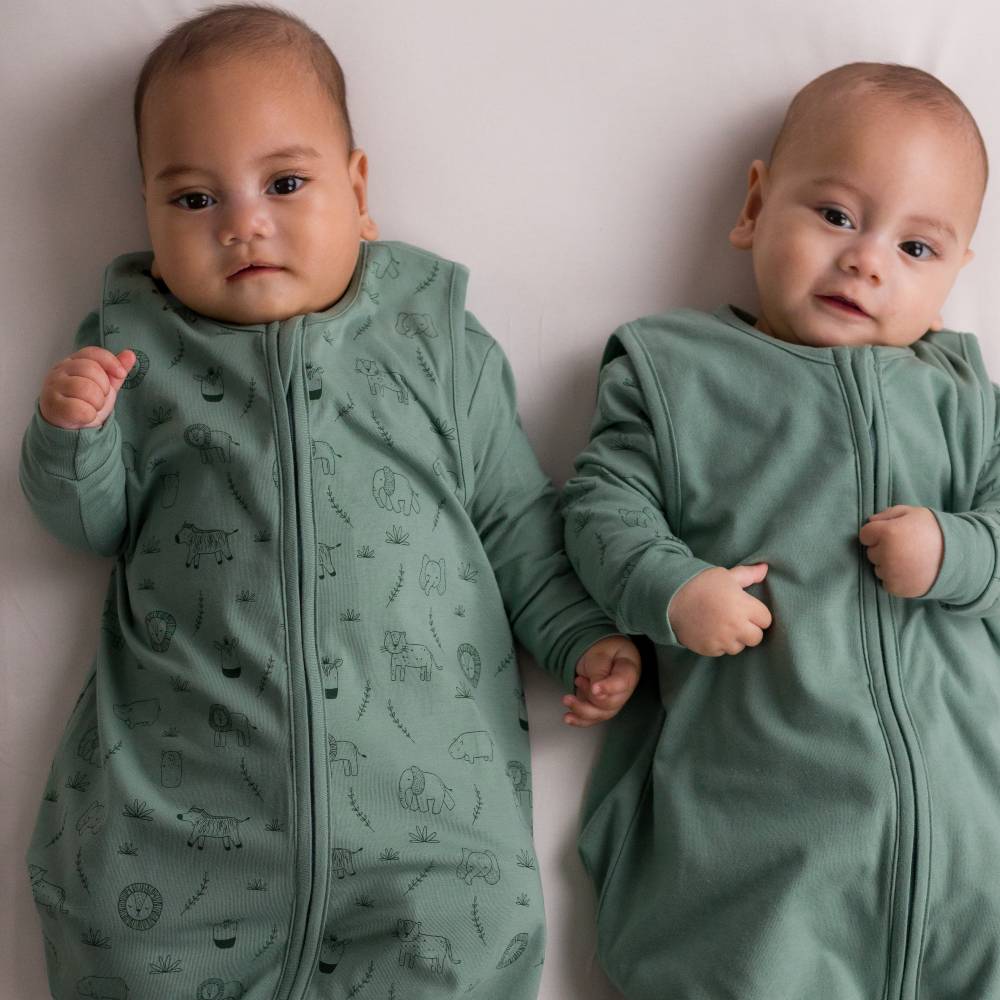 0.2 tog Organic Cotton Sleeping Bag - Fern Safari