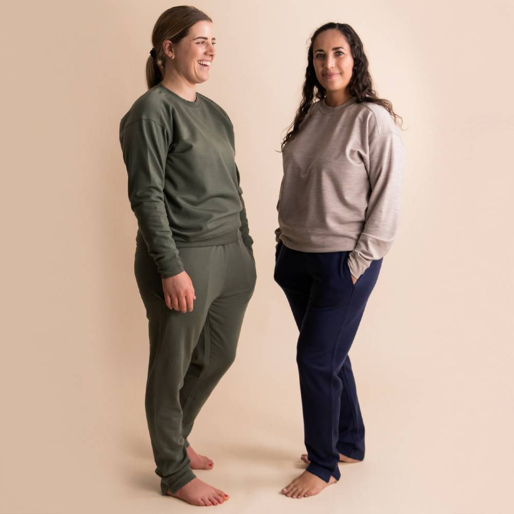 Merino Fleece Women's Crew Jumper - Taupe