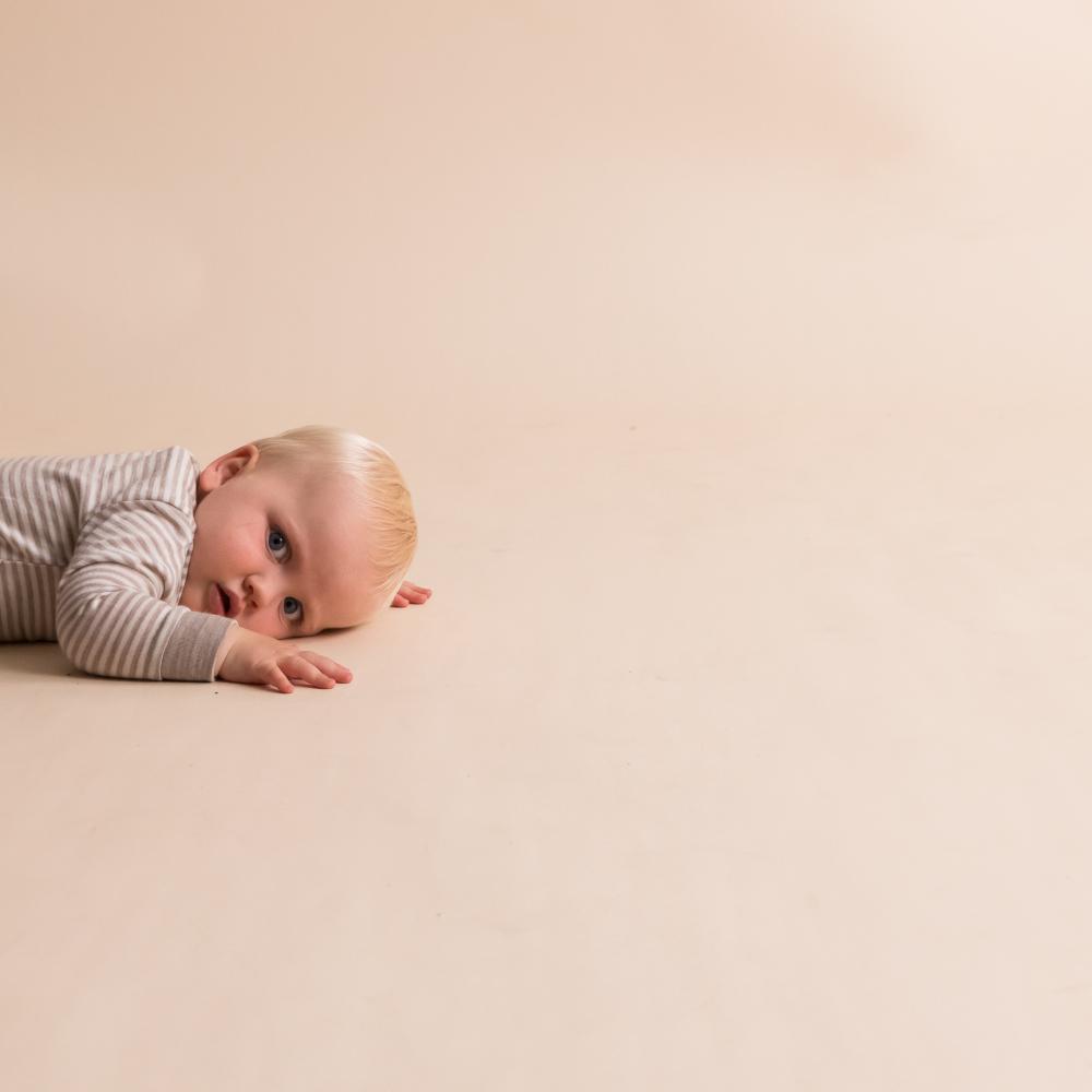 Merino Jersey Zipsuit - Honey Stripe
