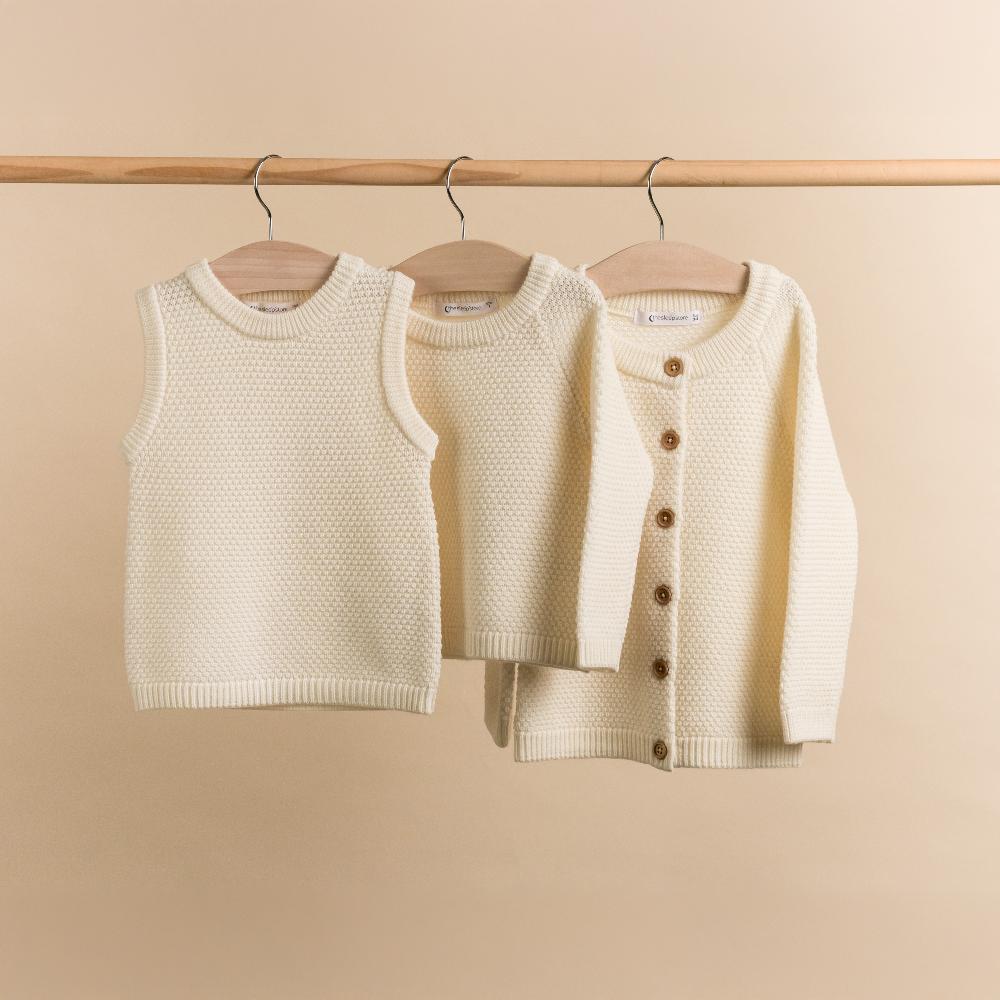 Merino Knit Cardigan - Natural