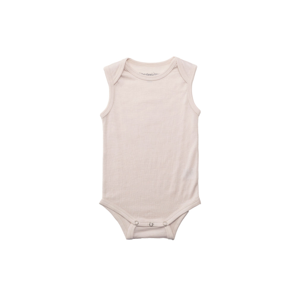 Cream Merino Singletsuit on a white background