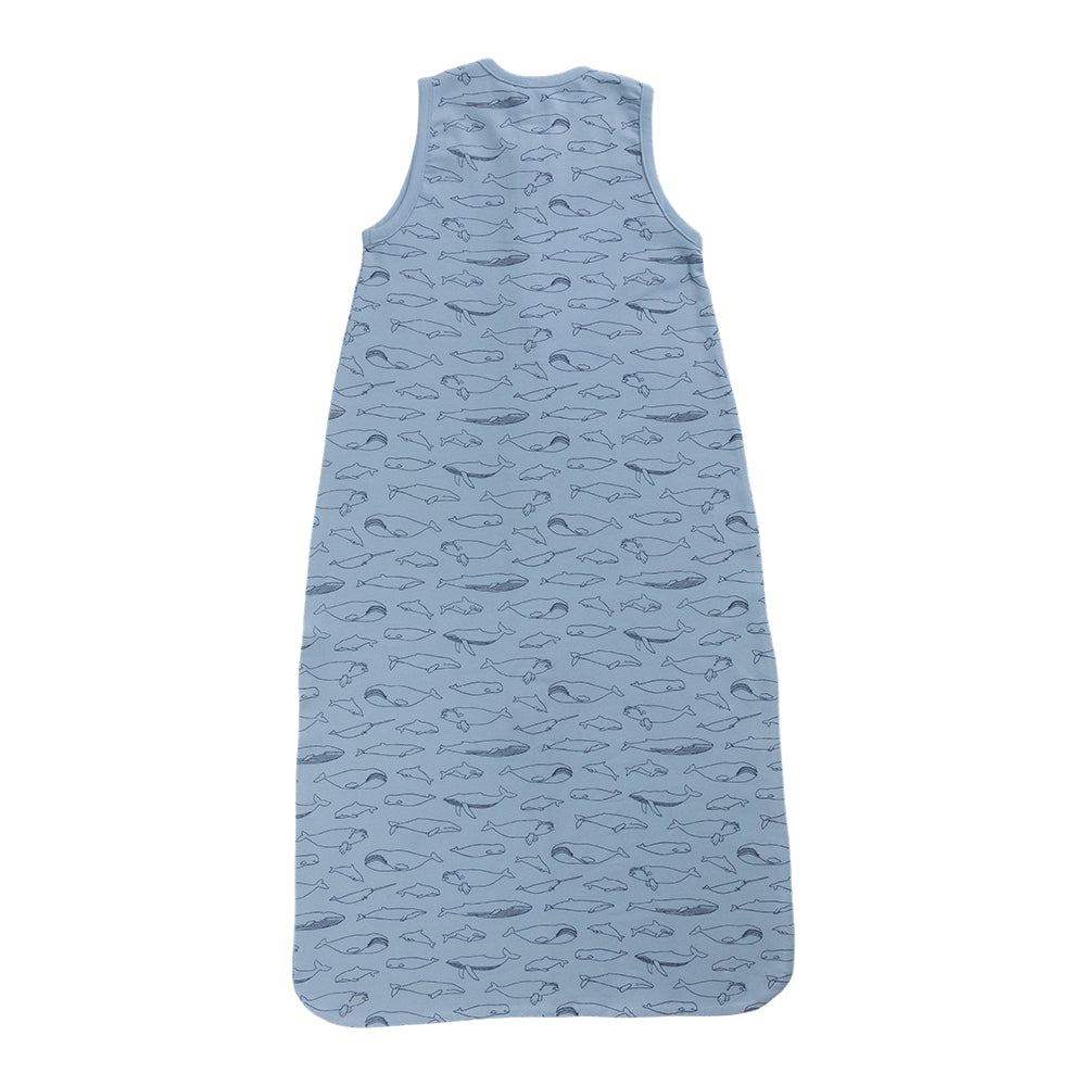 0.2 tog Organic Cotton Sleeping Bag - Blue Whales