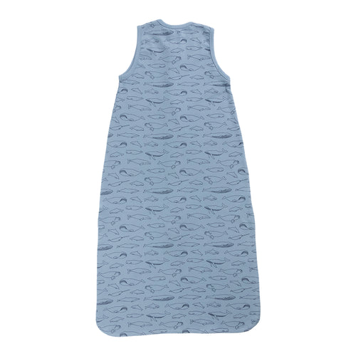 0.2 tog Organic Cotton Sleeping Bag - Blue Whales