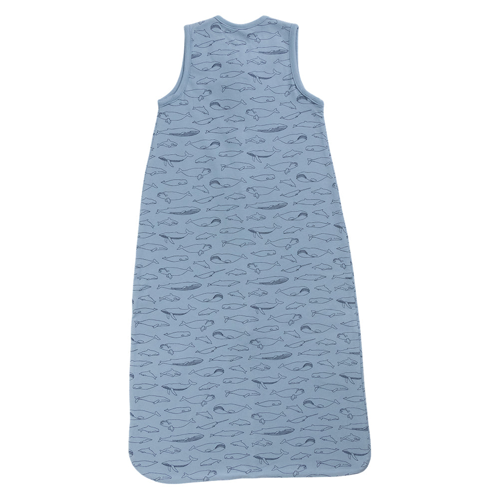 1.0 tog Organic Cotton Sleeping Bag - Blue Whales