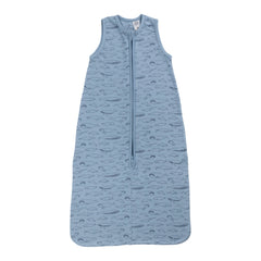 0.2 tog Organic Cotton Sleeping Bag - Blue Whales
