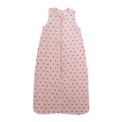 0.2 tog Organic Cotton Sleeping Bag - Blush Strawberries