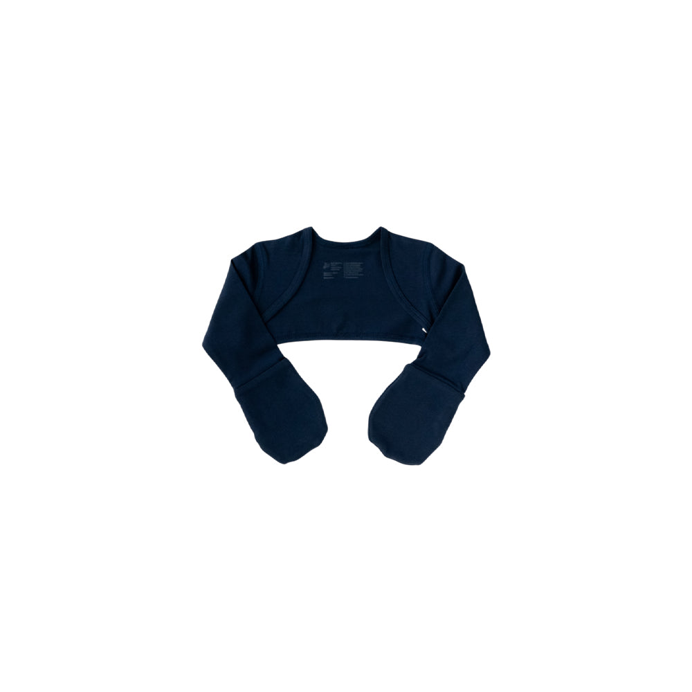 Organic Cotton Stay on Mittens - Navy