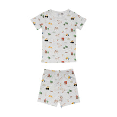 Organic Cotton Short Sleeve Pyjamas - Farmyard