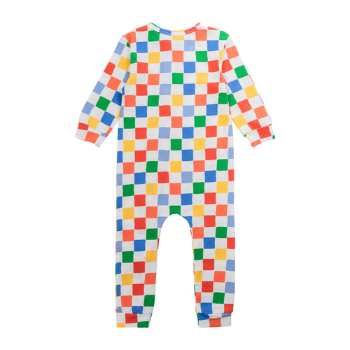 Organic Cotton Zipsuit - Check