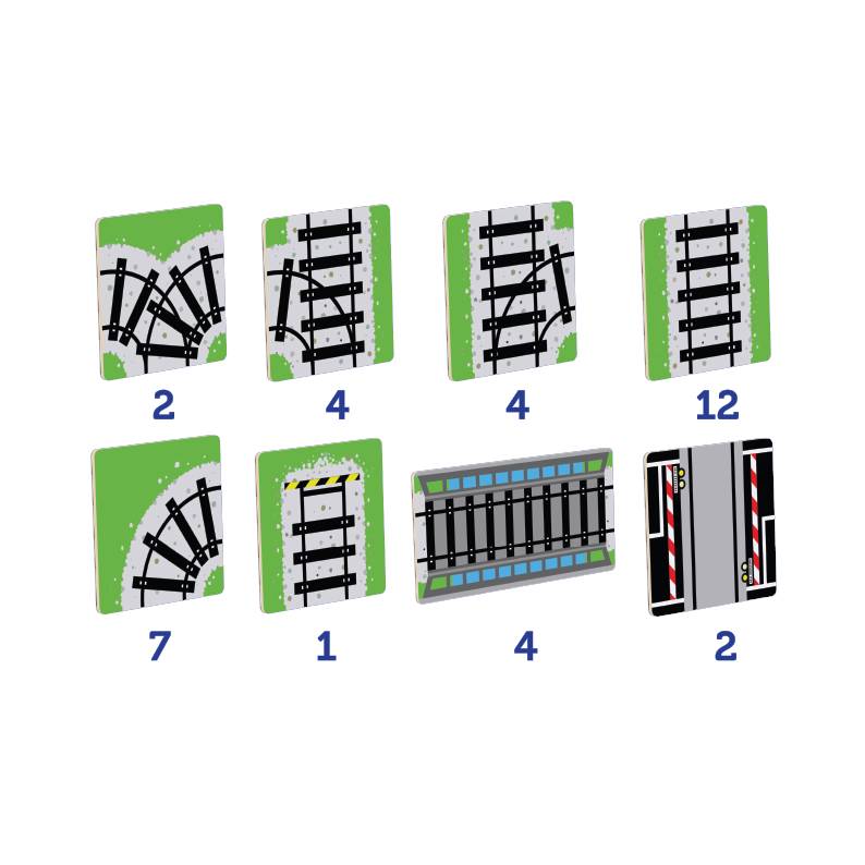 Tile Toppers Train Track Pack 36 piece