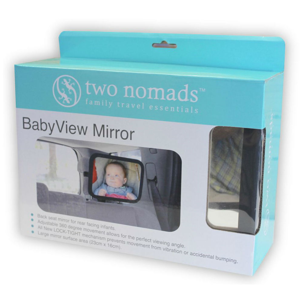 Two nomads baby mirror against white background.