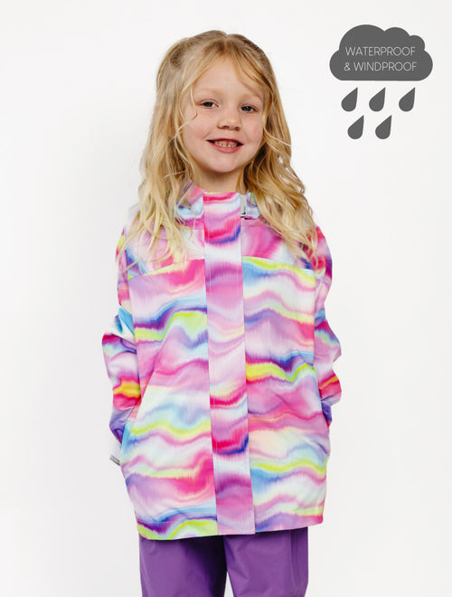10K Packaway Rainshell - Rainbow Wave