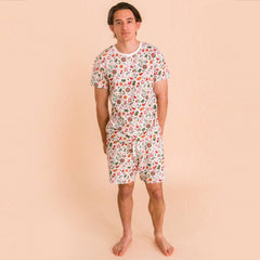 Organic Cotton Adult Long PJ Shorts - Christmas