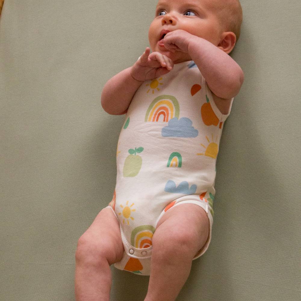 Organic Cotton Singletsuit - Natural Bee