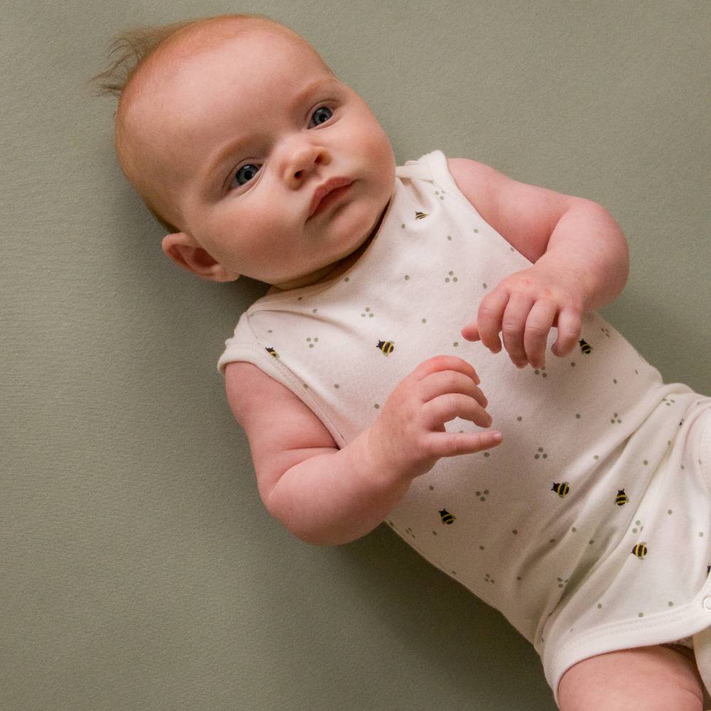 Organic Cotton Singletsuit - Natural Bee