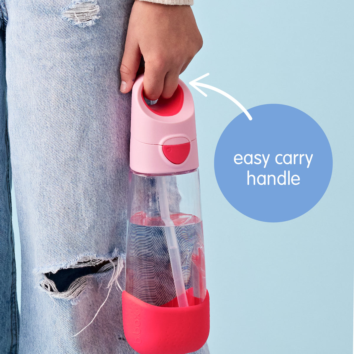 Clear Tritan Drink Bottle - Flamingo Fizz