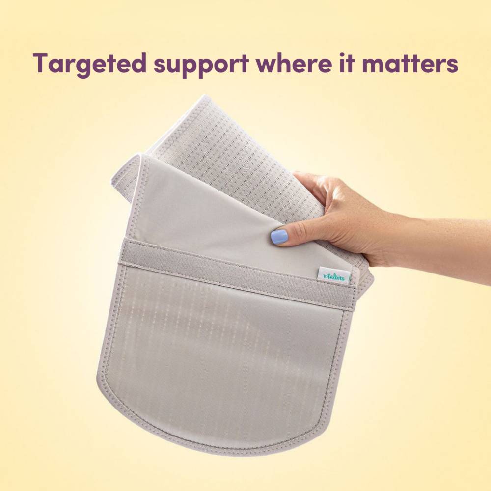 Vital Bits Postpartum Belly Belt - Grey