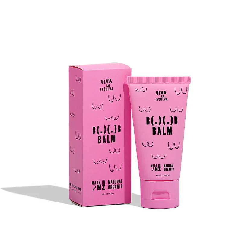 Viva La Vulva balm tube against white background.