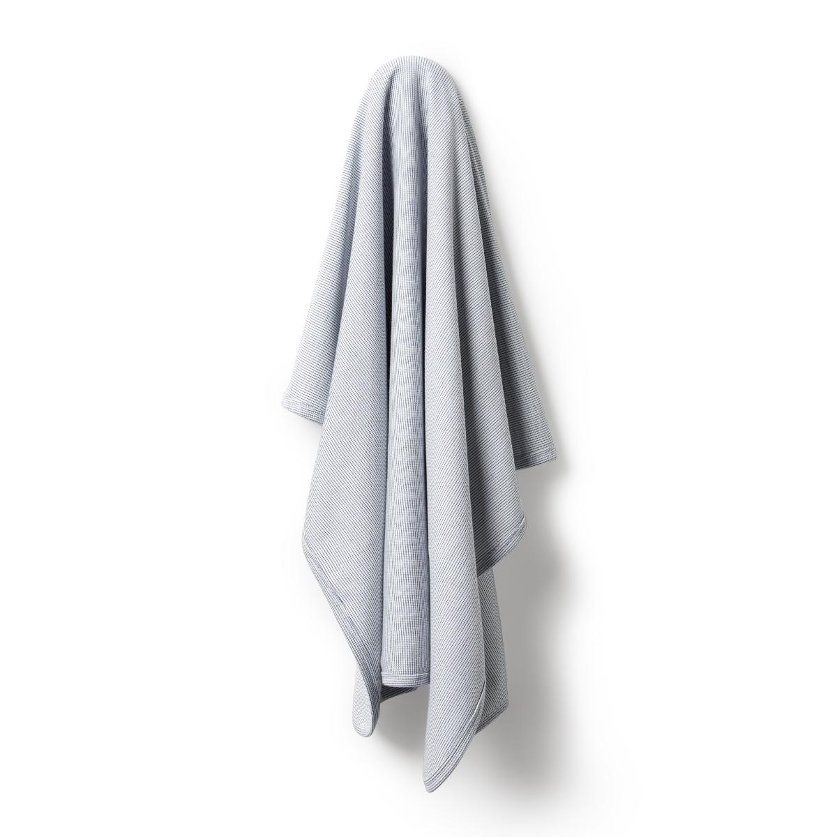 Stripe Rib Bunny Rug/Swaddle Blanket - Rain Drop