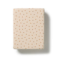 Fitted Sheet - Little Lady Bugs on a white background. 