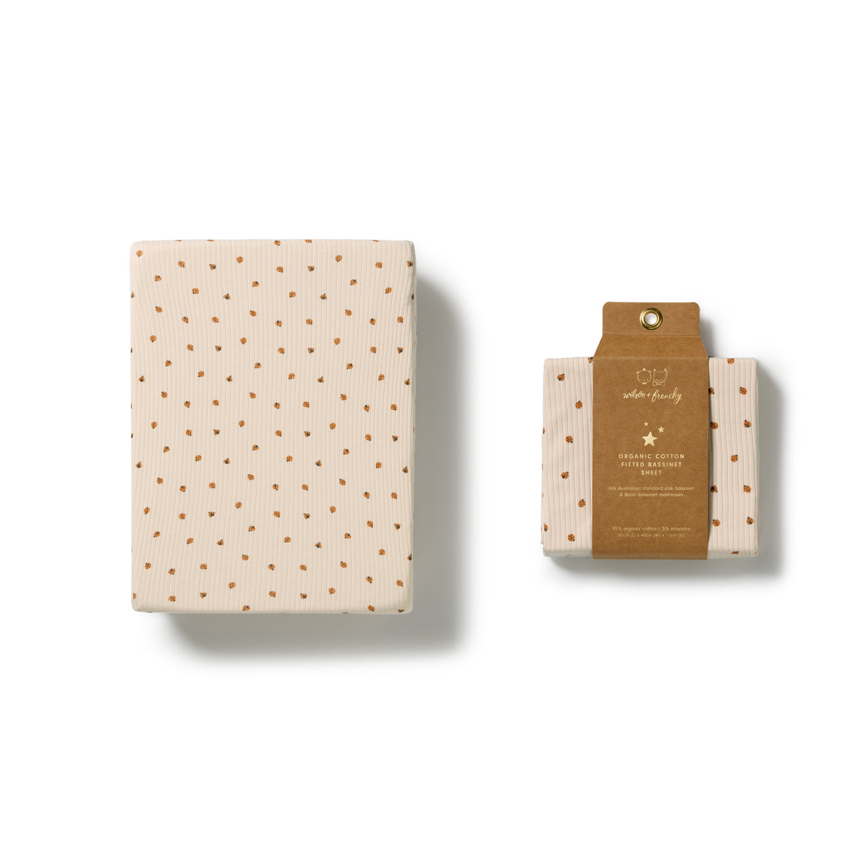 Organic Fitted Sheet - Little Lady Bugs