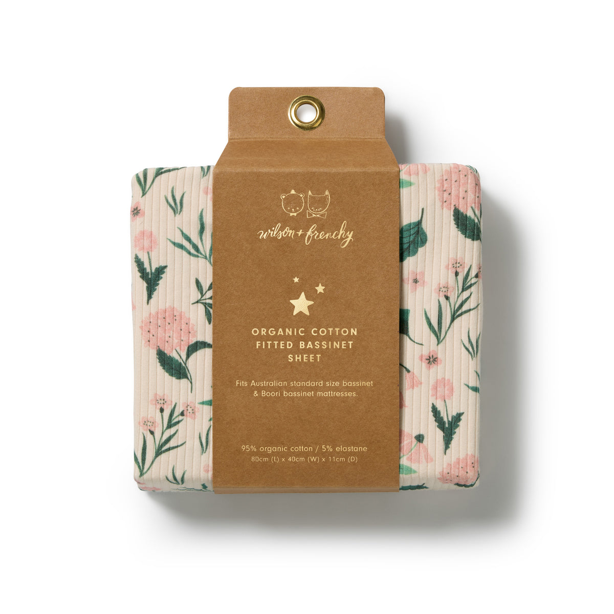 Fitted Sheet - Sweet Bloom - packaging shot. 