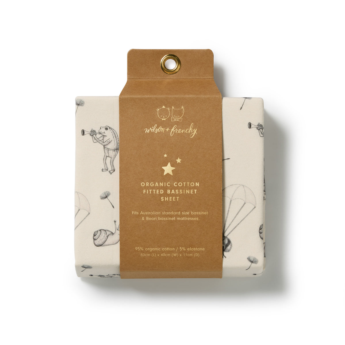 Fitted Sheet - Whispering Willows - packaging shot. 